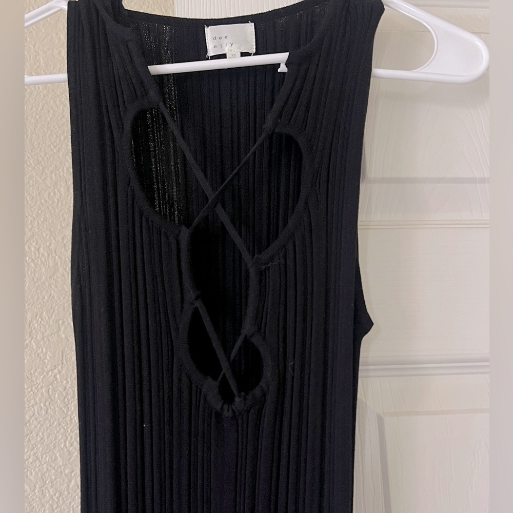 VICI black midi dress